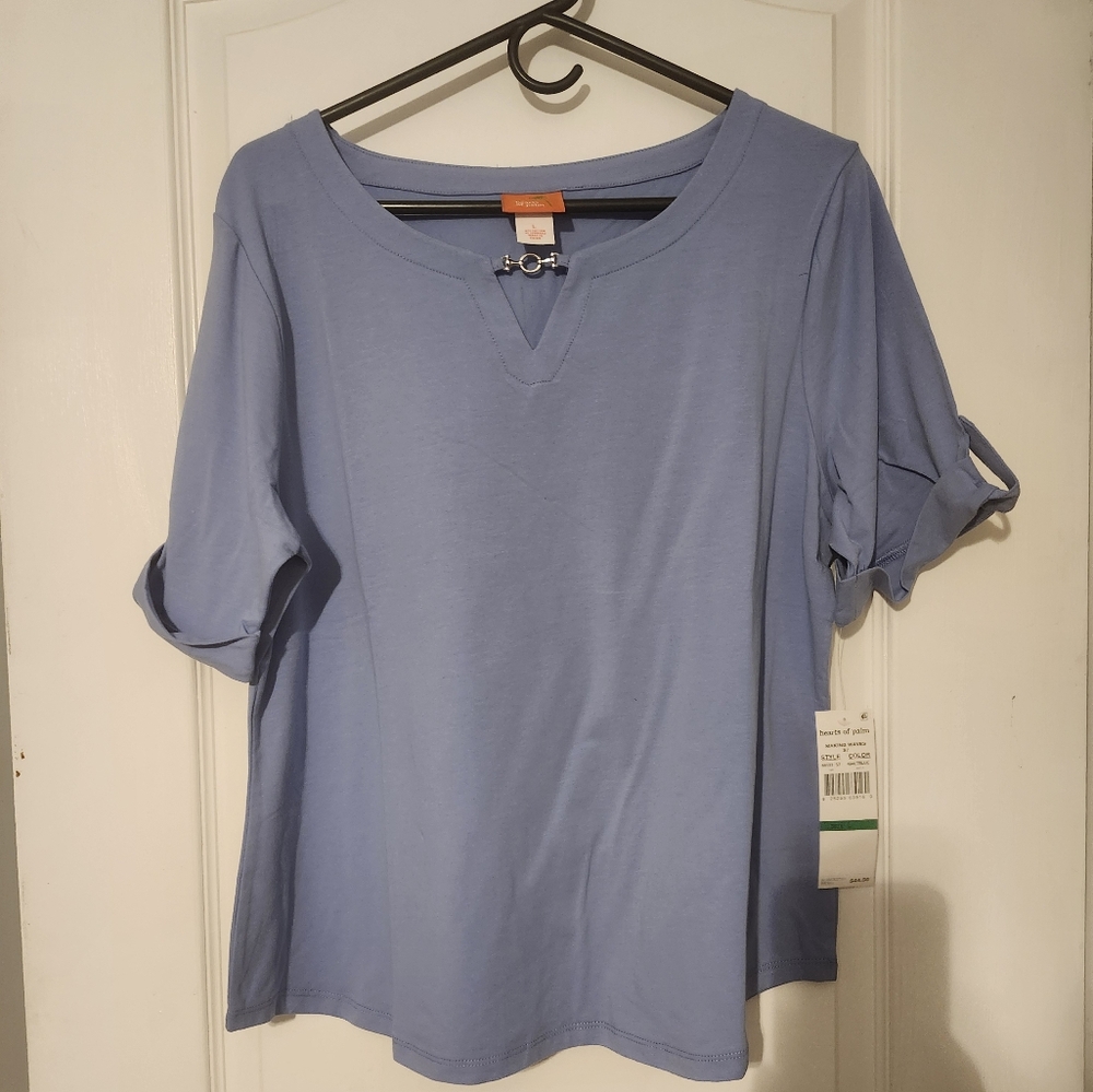 NWT Blue Hearts Of Palms Women's Shirts Size Large